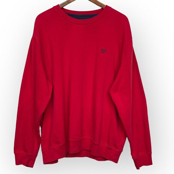 Chaps‎ Pullover Sweatshirt Women Size XXL Red Long Sleeve Crew Neck - Picture 1 of 13